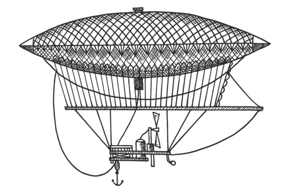 A Black and White Drawing of a Large, or: Bold Vintage Charm