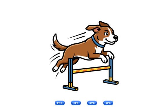 Agile Dog Jump Clipart SVG: Dynamic Mascot for Active Brands