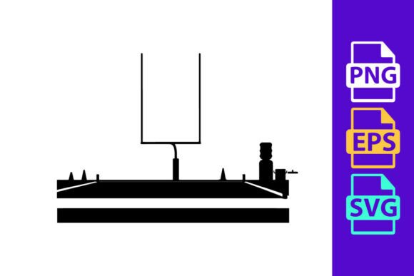 American Football Goal Post on a Stadium: Bold Visual Impact