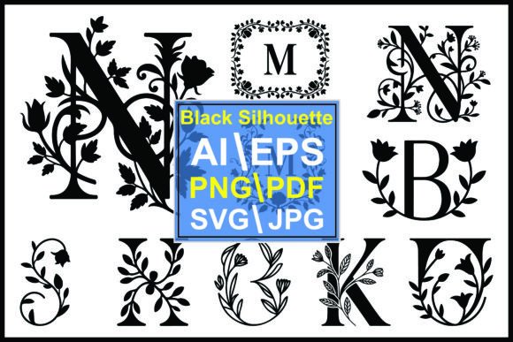 Black Floral Letters and Monograms: A Designer's Guide to This Decorative Alpha