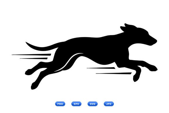Capture Speed and Style with the Running Greyhound Silhouette