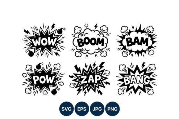 Comic Sound Effect Words Black and White: The Ultimate Creative Toolkit