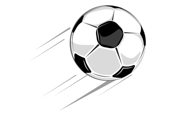 Flying Soccer Ball: Moving Football Symbol for Dynamic Design