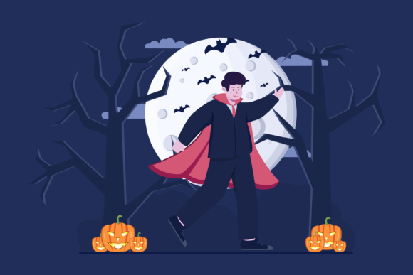 Happy Halloween with Dracula: A Vector Design Powerhouse