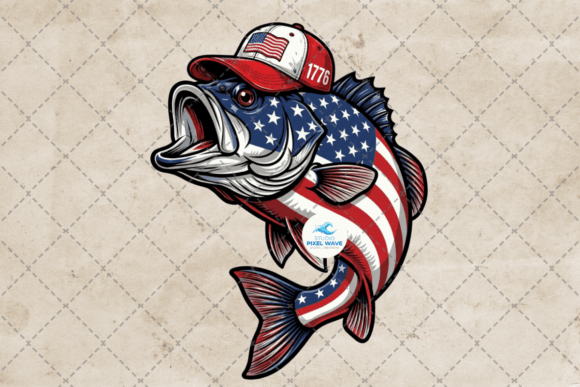 Patriotic Bass Fishing 4th of July PNG: Design Guide