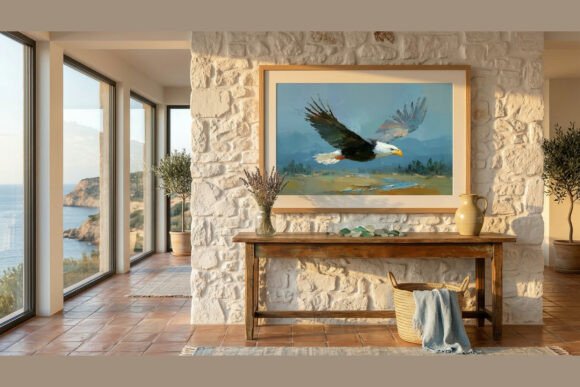 Soaring High: The Artistic Power of the Oil Painting Bald Eagle