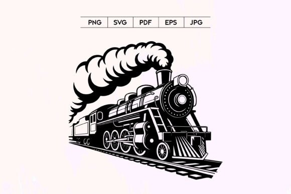 The Steam Train Locomotive Vintage Silhouette: A Designer's Toolkit for Nostalgic Branding