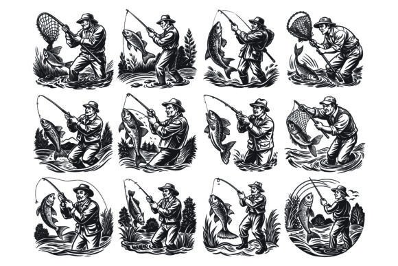 Unlocking Versatility with Fisherman Vector Silhouettes