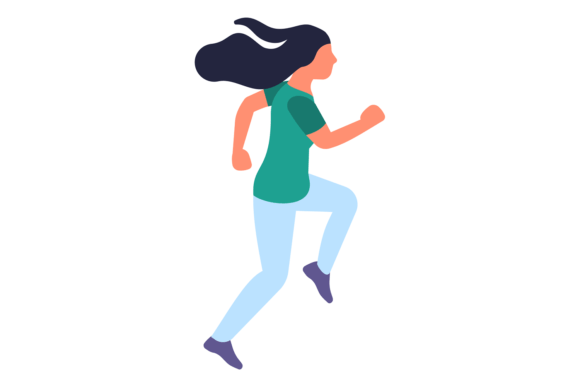 Young Woman Jumping: A Dynamic Typeface for Active Brands
